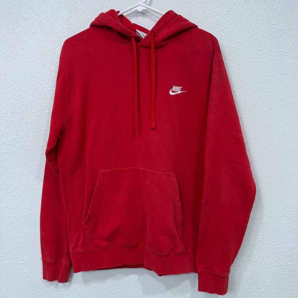Nike Sportswear Club Fleece Pullover Hoodie Red Small Tall BV2654-657‎